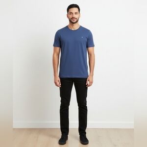 3449 Calvin Klein Navy Blue Short Sleeve Tee